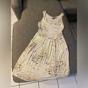 DC Cream and Multicolor Patterned Dress
